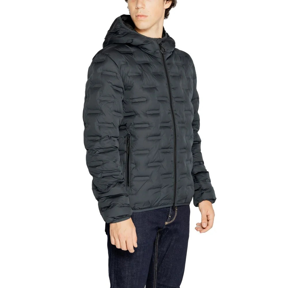 Replay Blue Polyester Jackets & Coat - IT54 | XXL