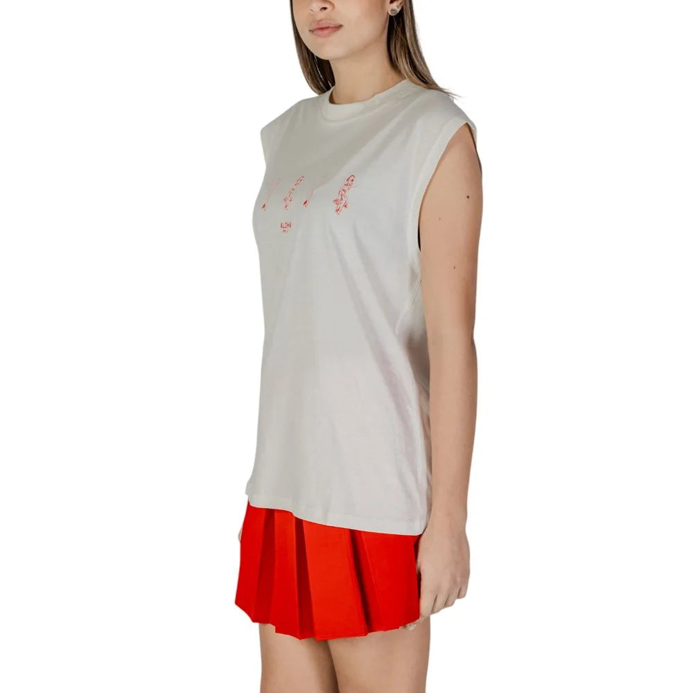 Replay Cream Cotton Tank Top - IT44|L - Tank Tops