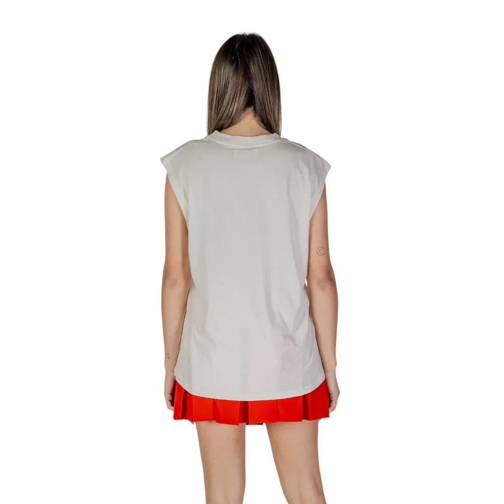 Replay Cream Cotton Tank Top - IT44|L - Tank Tops