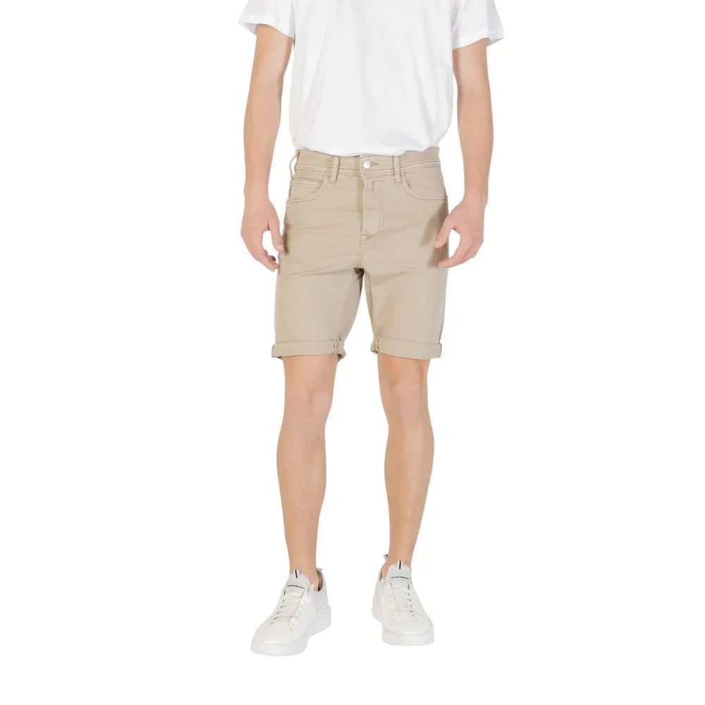Replay Green Cotton Bermuda - Bermudas