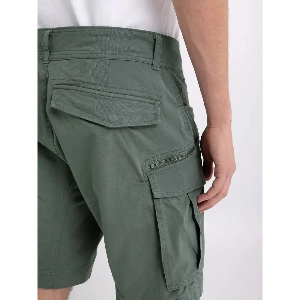 Replay Green Cotton Bermuda - Bermudas
