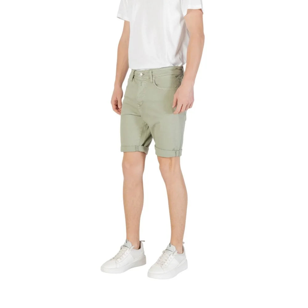 Replay Green Cotton Bermuda - Bermudas