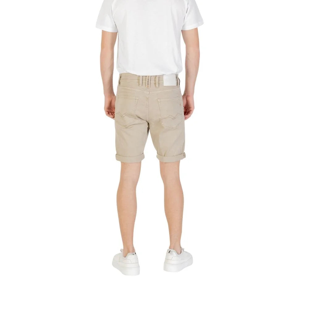 Replay Green Cotton Bermuda - Bermudas