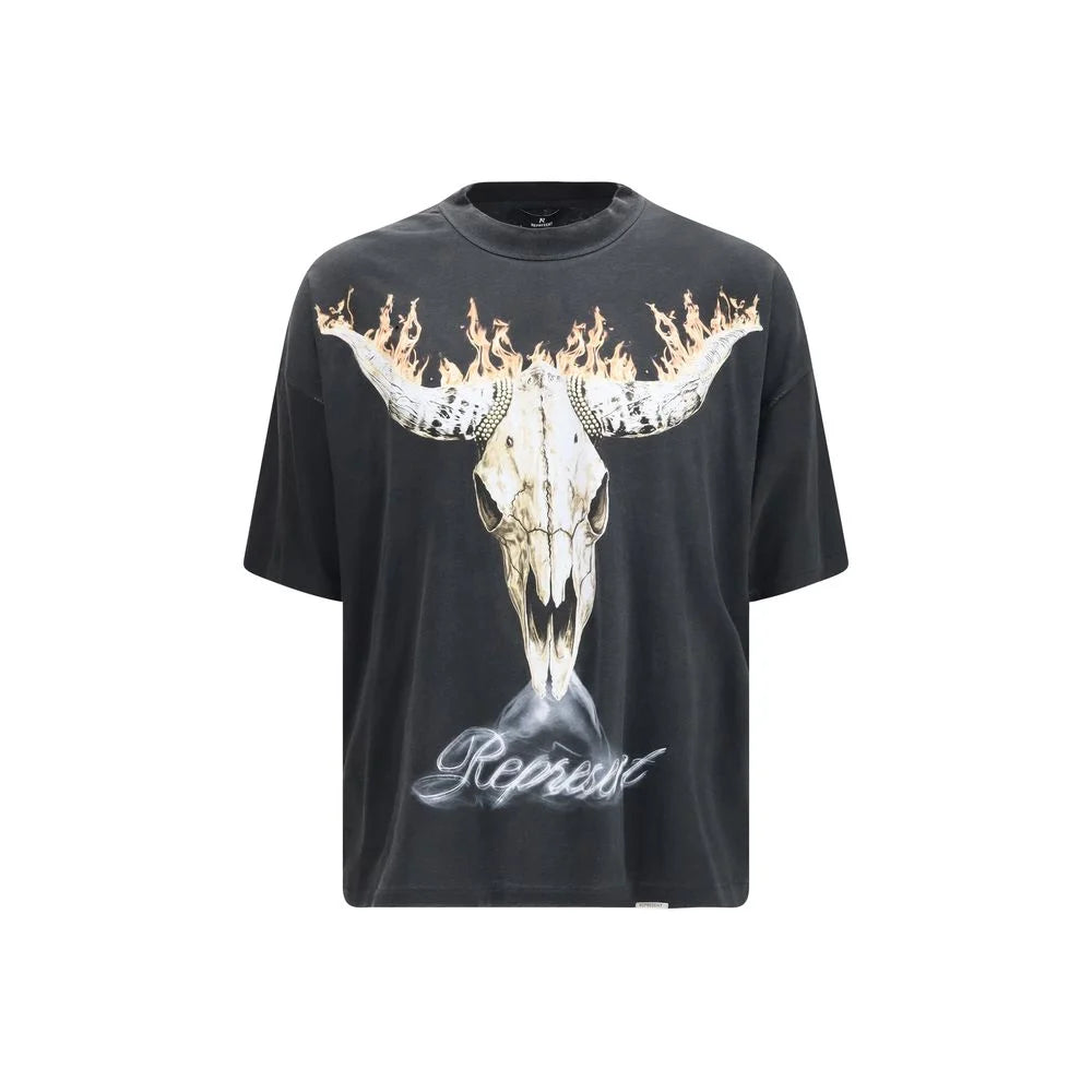 Represent Tricou negru din bumbac