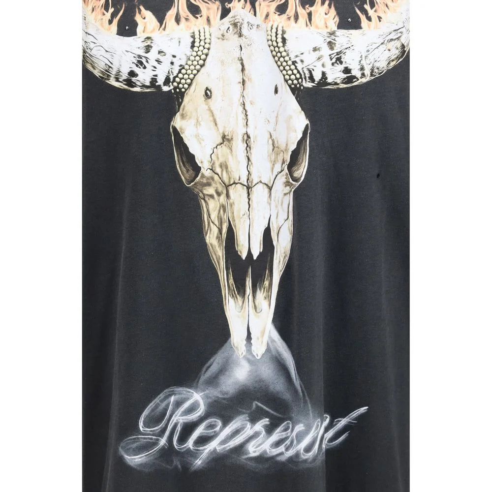 Represent Tricou negru din bumbac