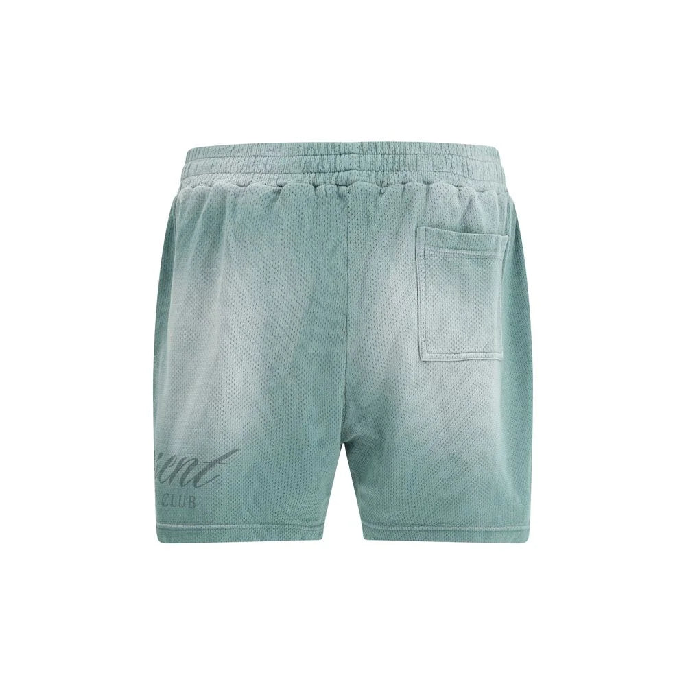 Represent Green Cotton Bermuda Shorts - Bermudas