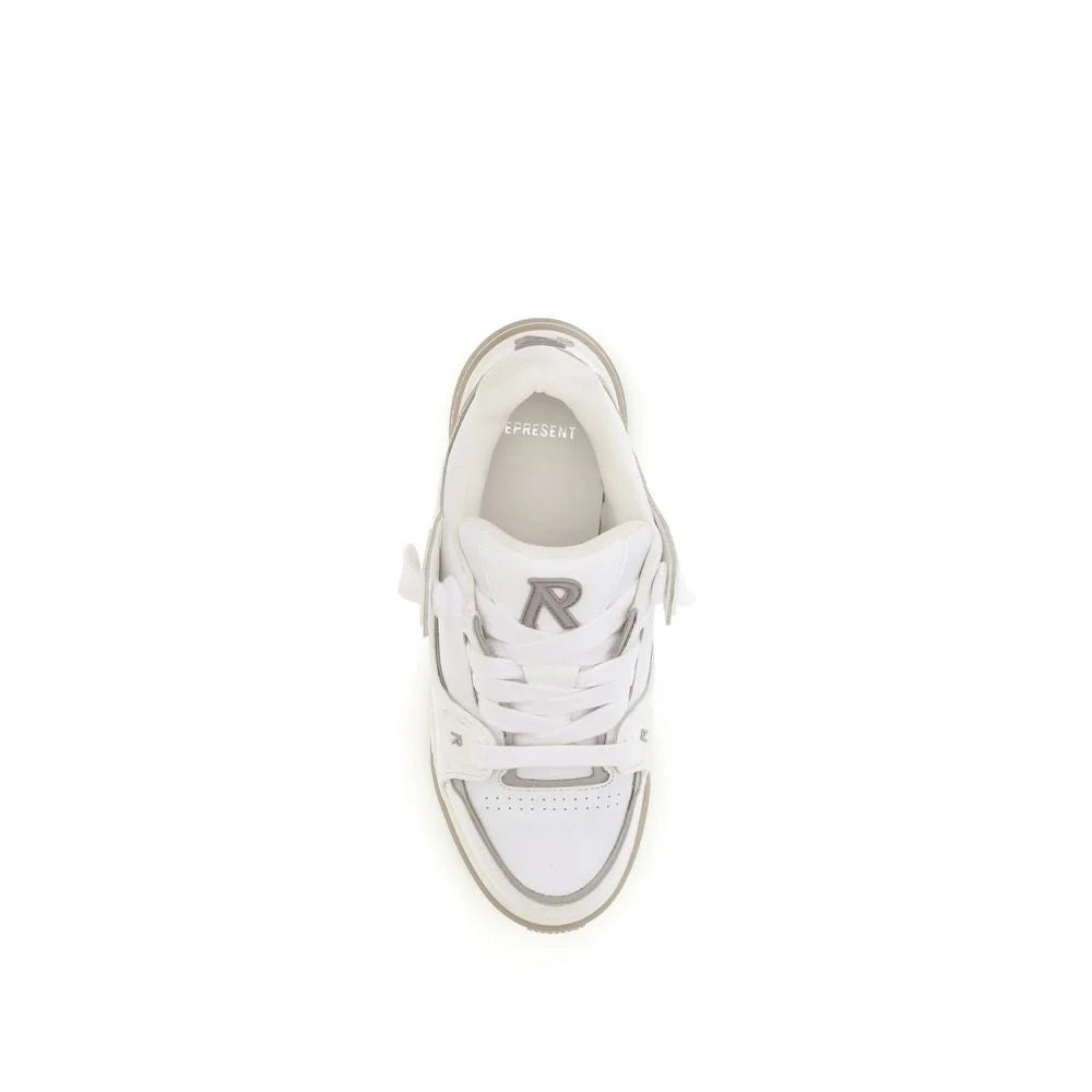 Represent White Calf Leather Bos Taurus Sneakers