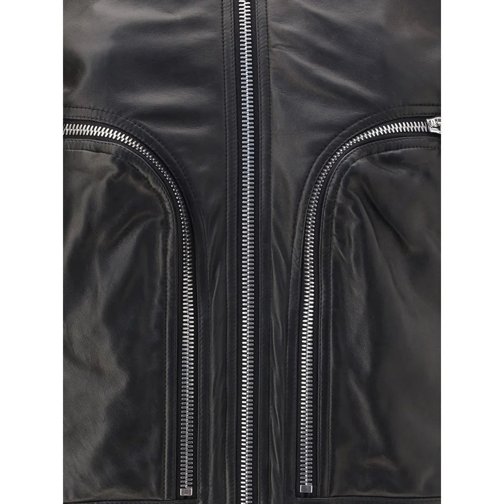 Rick Owens Bauhaus Flight Leather Jacket - IT50 | L