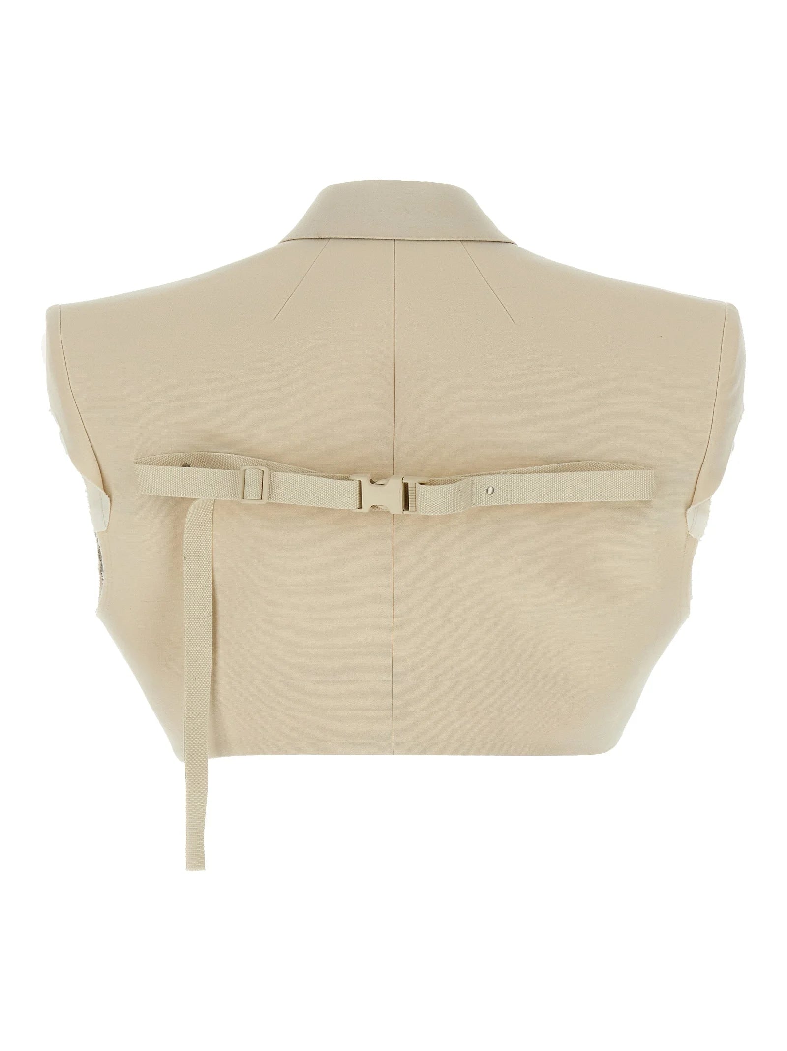 Rick Owens Beige Cotton Sleeveless Jacket - IT38