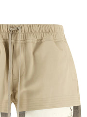 Rick Owens Beige Lamb Leather Bermuda Shorts - IT42