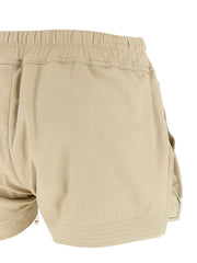 Rick Owens Beige Lamb Leather Bermuda Shorts - IT42