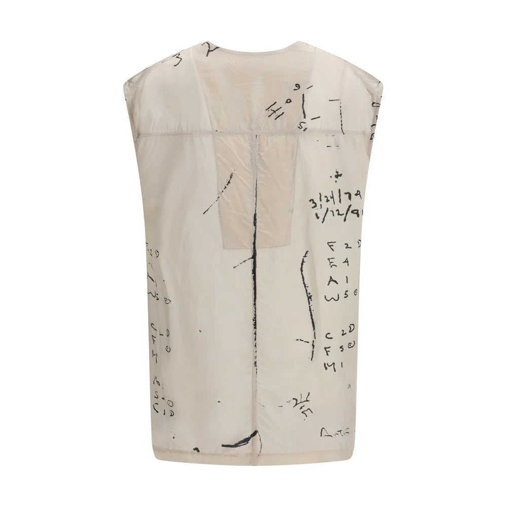 Rick Owens Beige Viscose Pattern Shirt