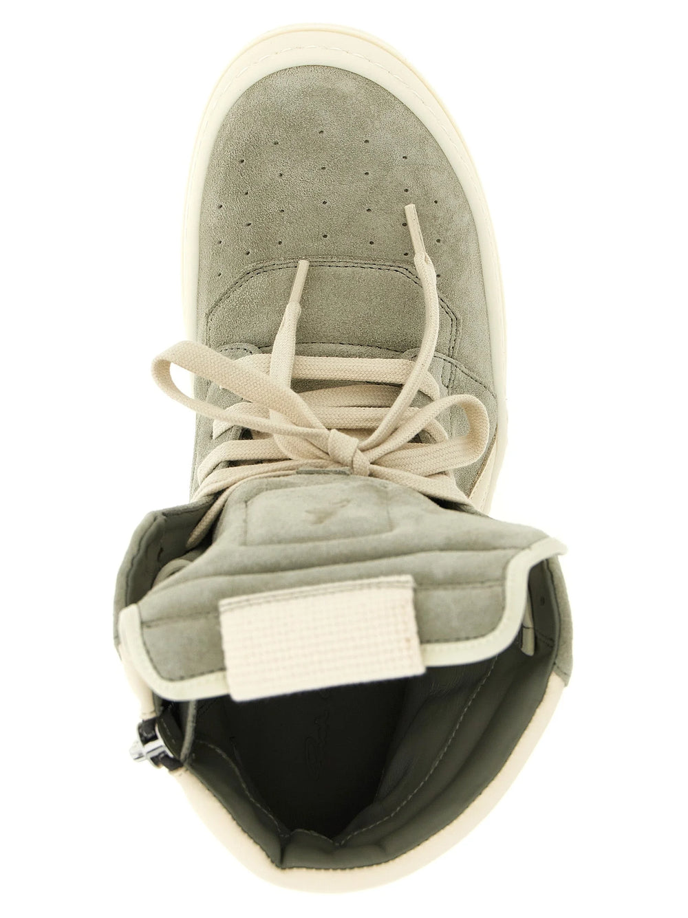 Rick Owens Bicolor Calfskin Athletic Sneakers