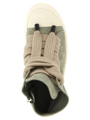 Rick Owens Bicolor Calfskin High Top Sneakers