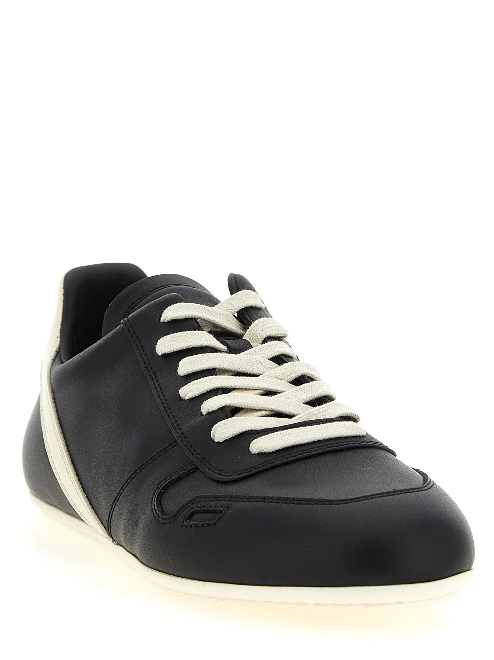 Rick Owens Bicolor Calfskin Low Top Sneakers