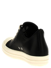 Rick Owens Bicolor Calfskin Low Top Sneakers