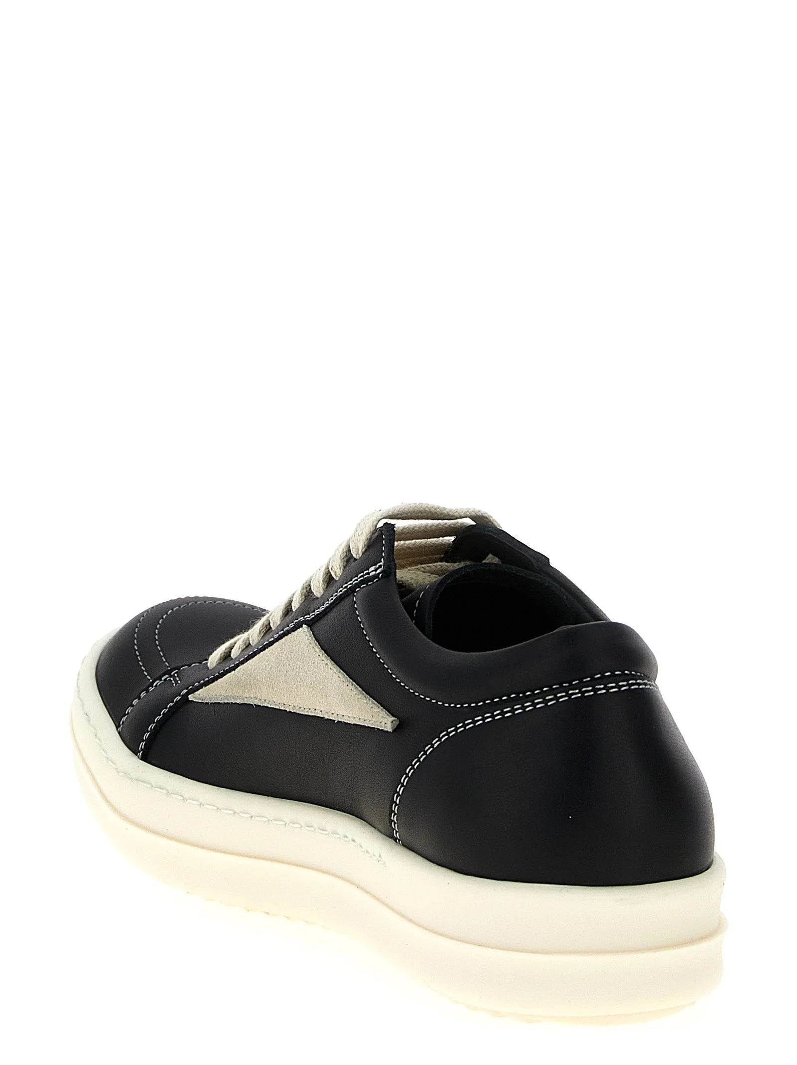 Rick Owens Bicolor Cowhide Low Top Sneakers - EU35/US5