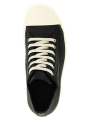 Rick Owens Bicolor Lamb Leather Low Top Sneakers