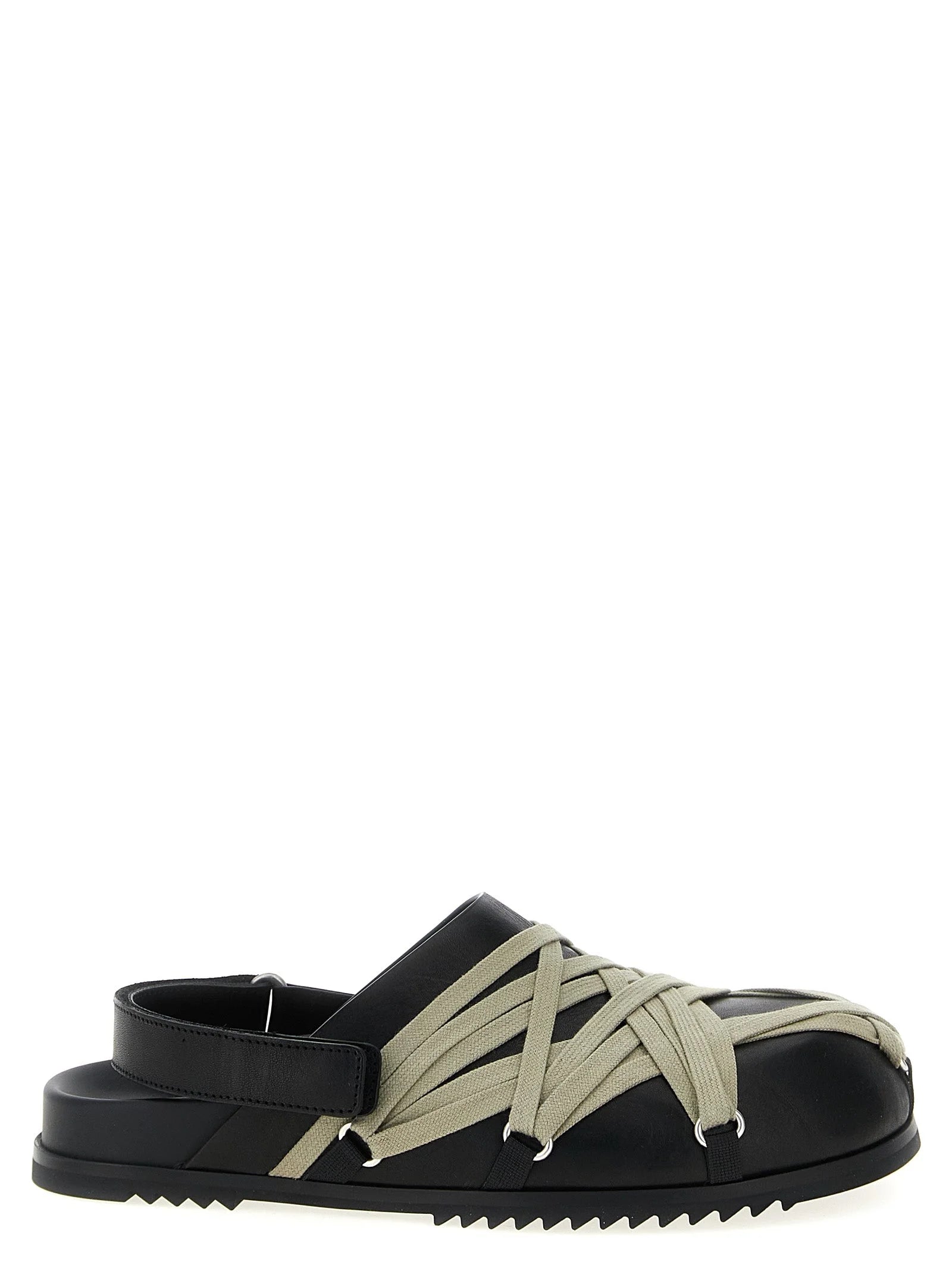 Rick Owens Black Buffalo Leather Clogs - EU37/US7
