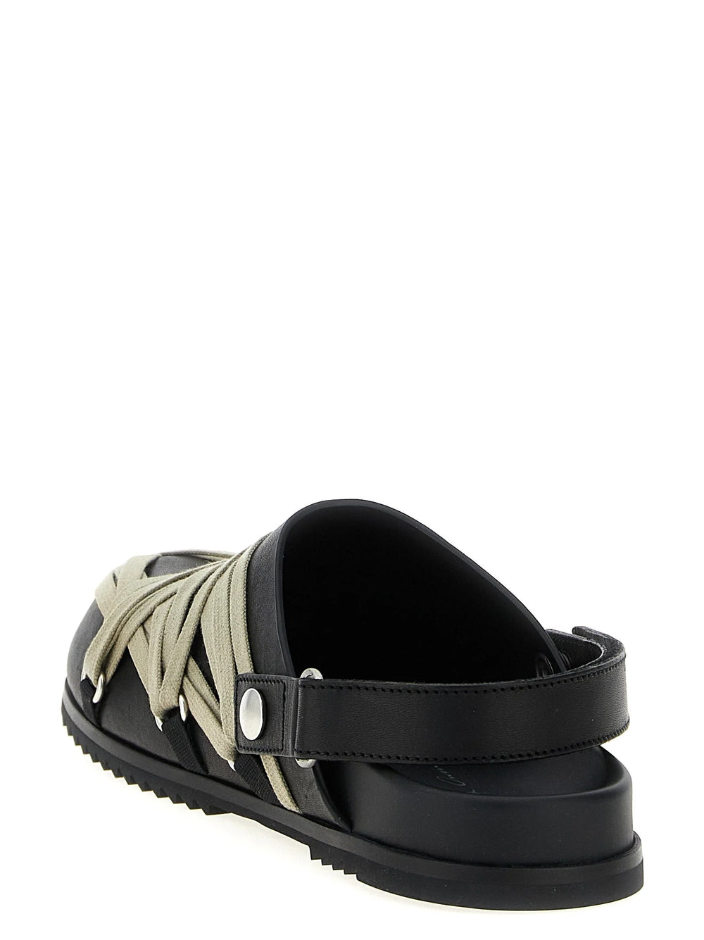 Rick Owens Black Buffalo Leather Clogs - EU37/US7