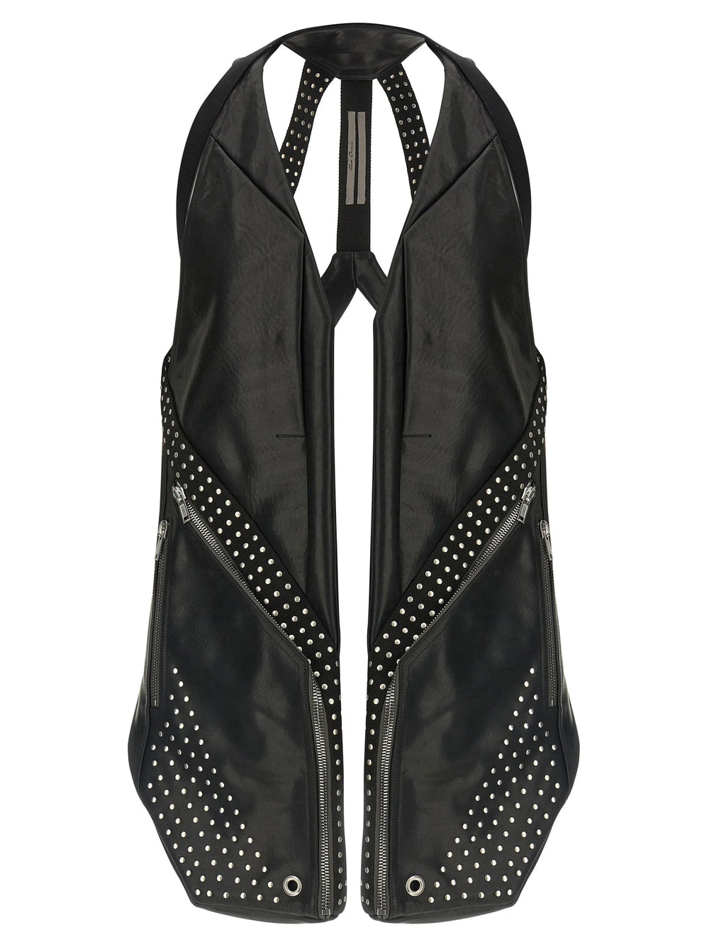 Rick Owens Black Bull Skin Sleeveless Jacket - IT50 | L