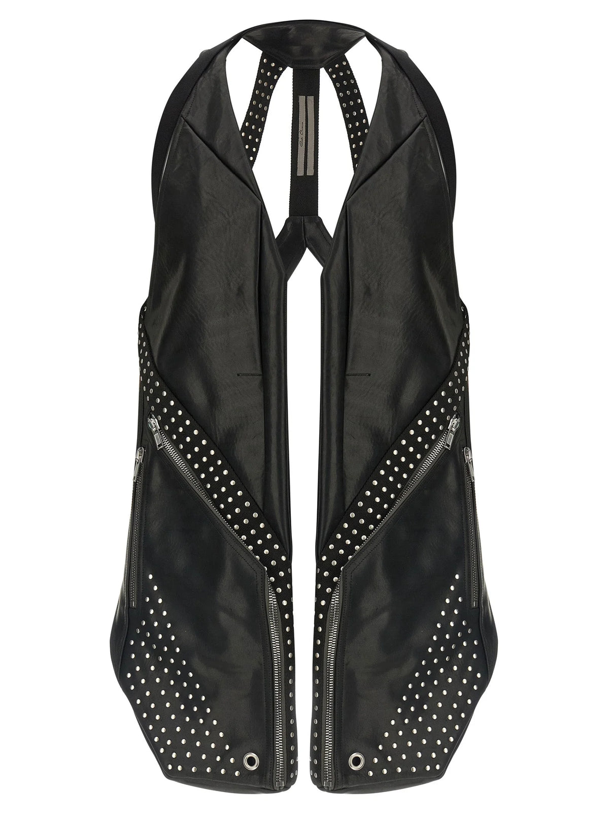 Rick Owens Black Bull Skin Sleeveless Jacket - IT50 | L