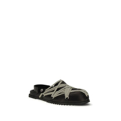 Rick Owens Black Calf Leather Bos Taurus Clogs