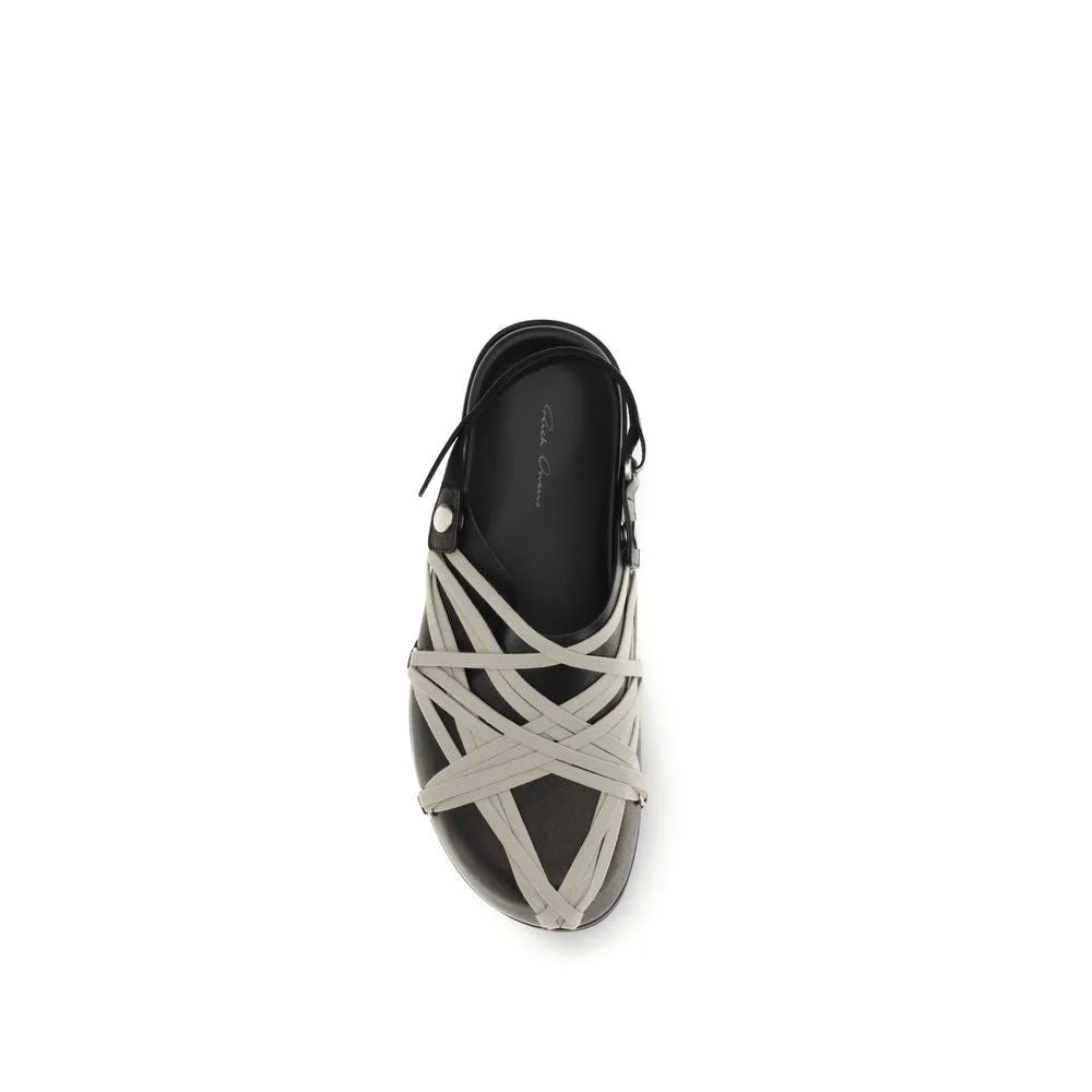 Rick Owens Black Calf Leather Bos Taurus Clogs - EU40/US7