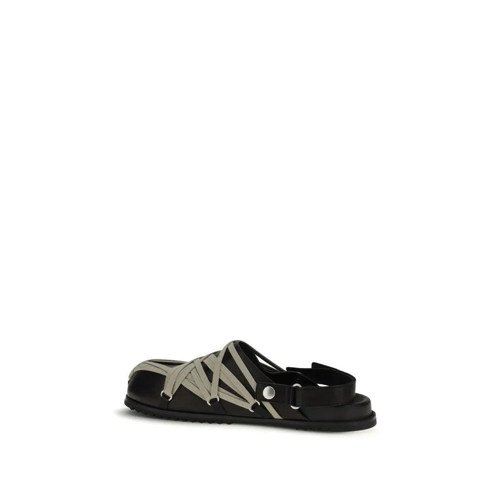 Rick Owens Black Calf Leather Bos Taurus Clogs - EU40/US7