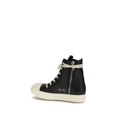 Rick Owens Black Calf Leather Bos Taurus High Top Sneakers - EU36/US6
