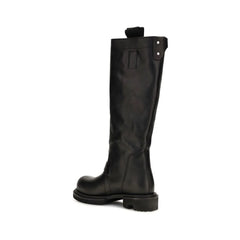 Rick Owens Musta Vasikannahka Bos Taurus Kumisaappaat - EU39/US9