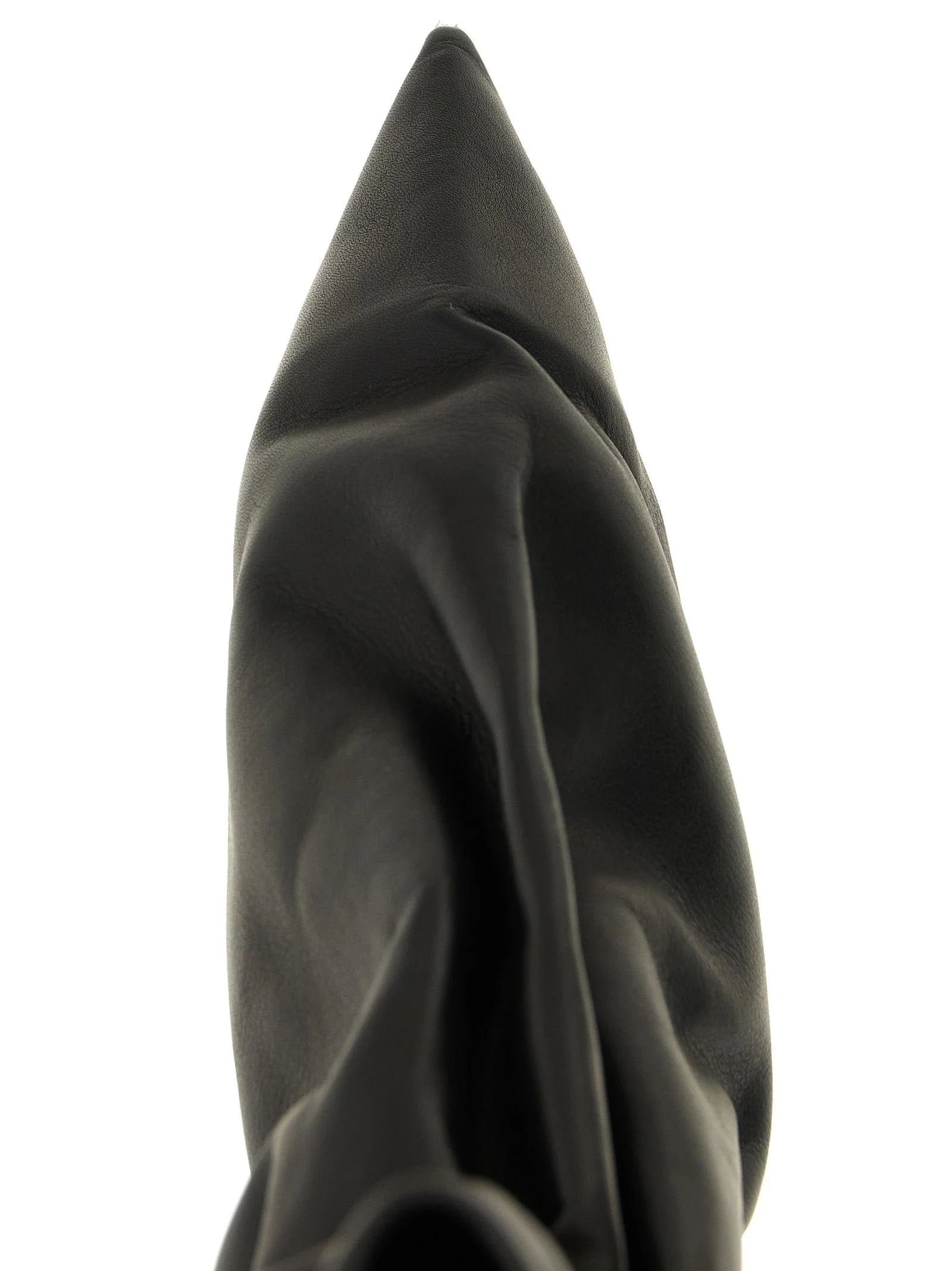 Rick Owens Černé kotníkové boty z hovězí kůže