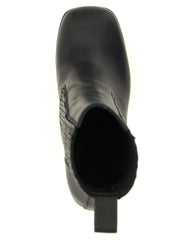 Rick Owens Black Calfskin Ankle Boots