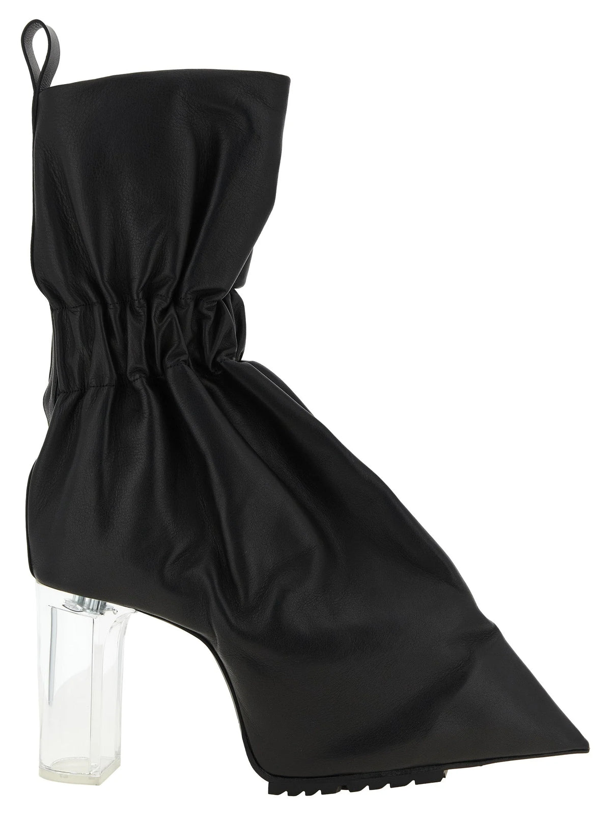 Rick Owens Černé kotníkové boty z hovězí kůže