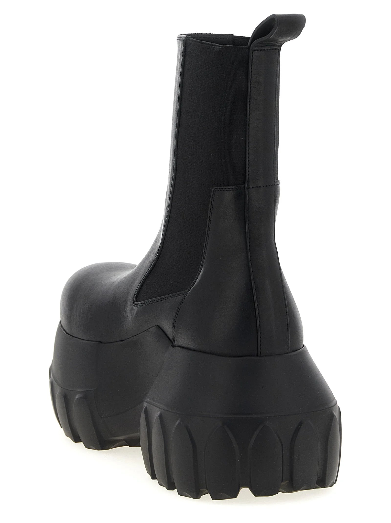 Rick Owens Black Calfskin Ankle Boots - EU45/US12