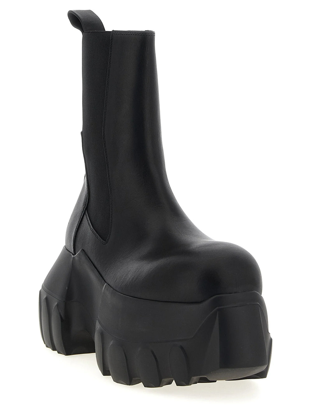 Rick Owens Black Calfskin Ankle Boots - EU45/US12
