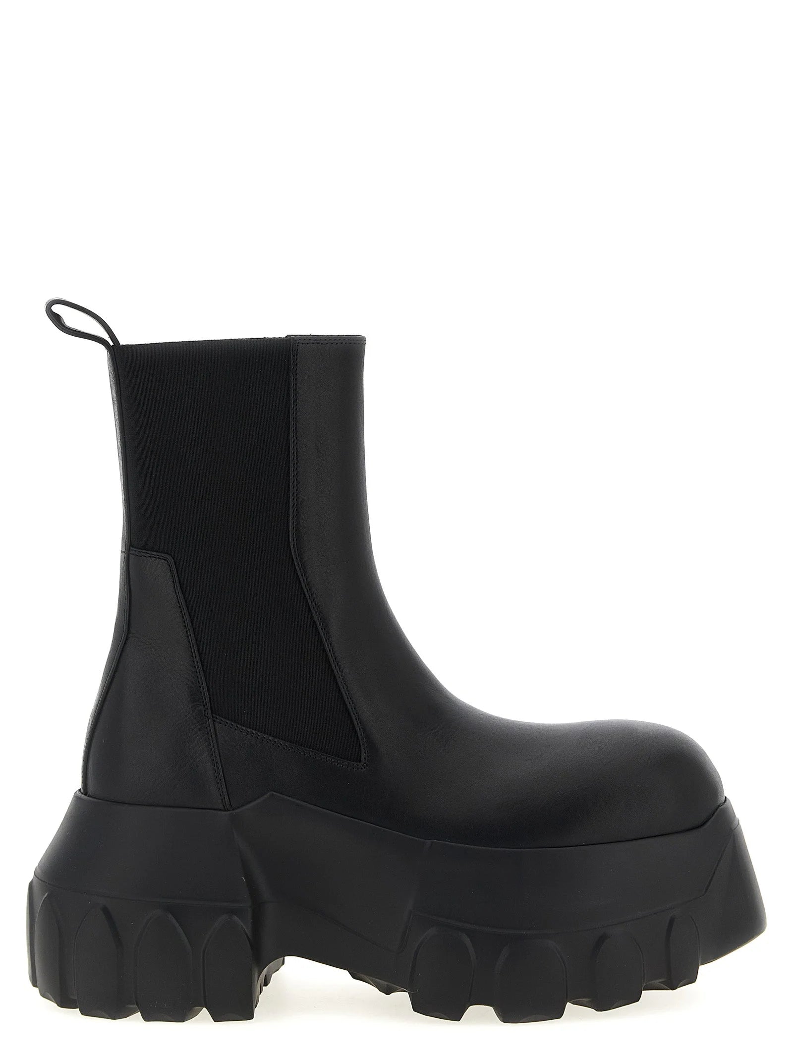 Rick Owens Black Calfskin Ankle Boots - EU45/US12