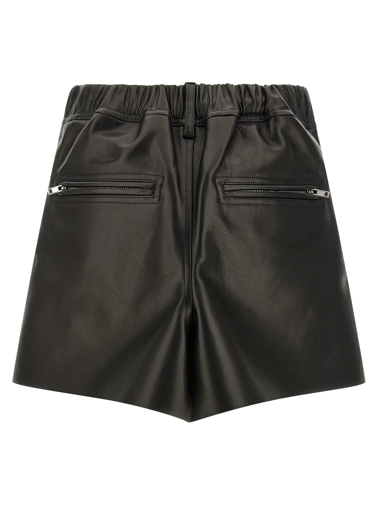 Rick Owens Black Calfskin Long Skirt