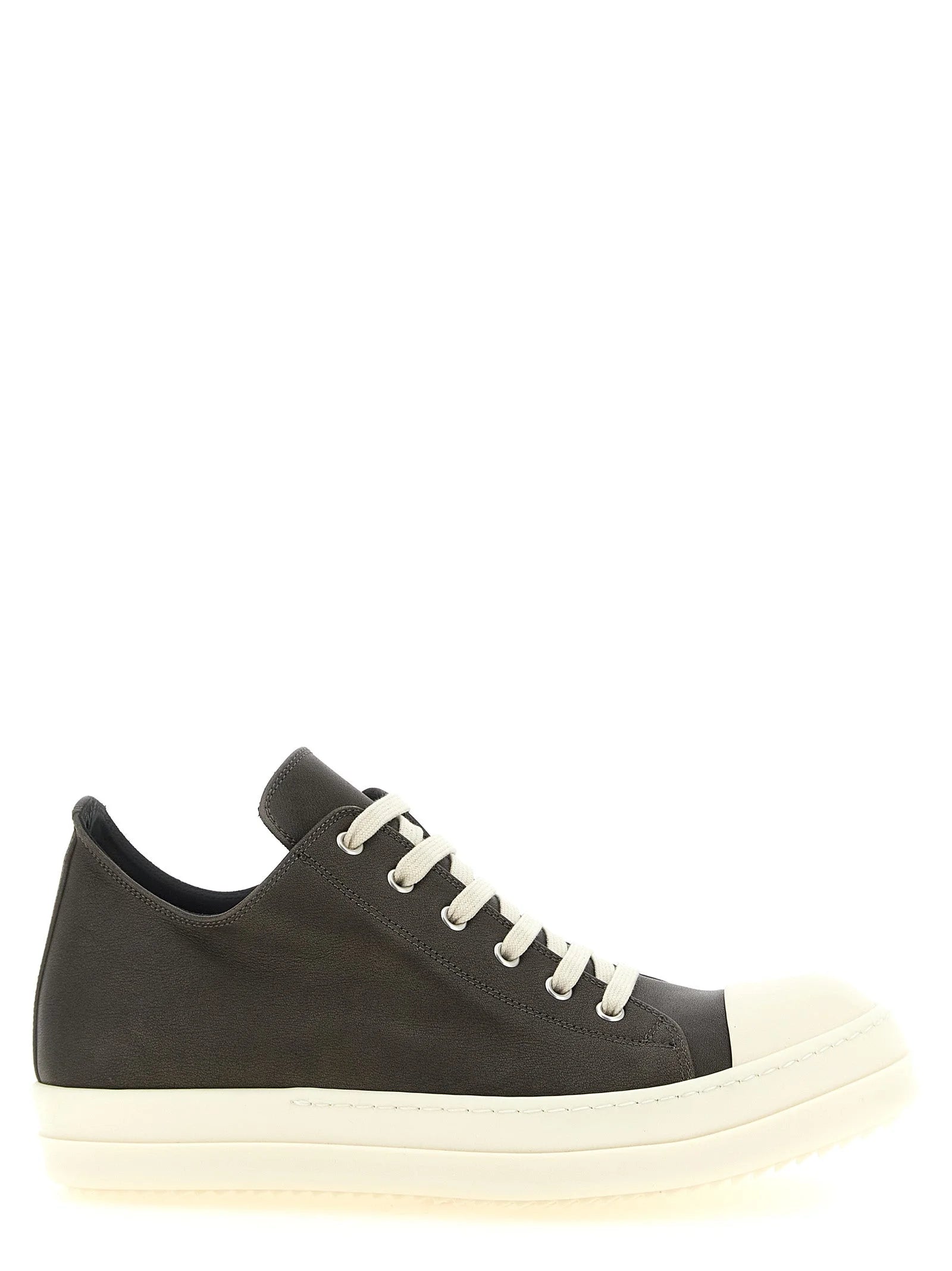 Rick Owens Black Calfskin Low Top Sneakers