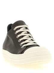 Rick Owens Black Calfskin Low Top Sneakers