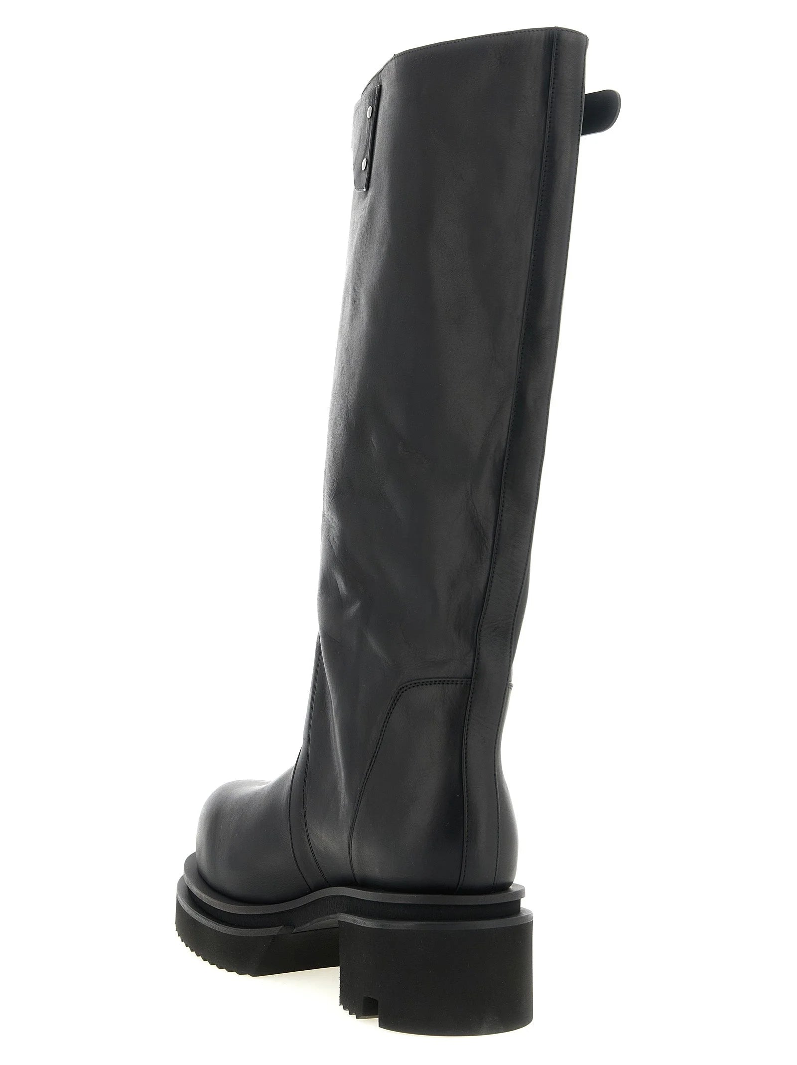 Rick Owens Black Calfskin Over The Knee