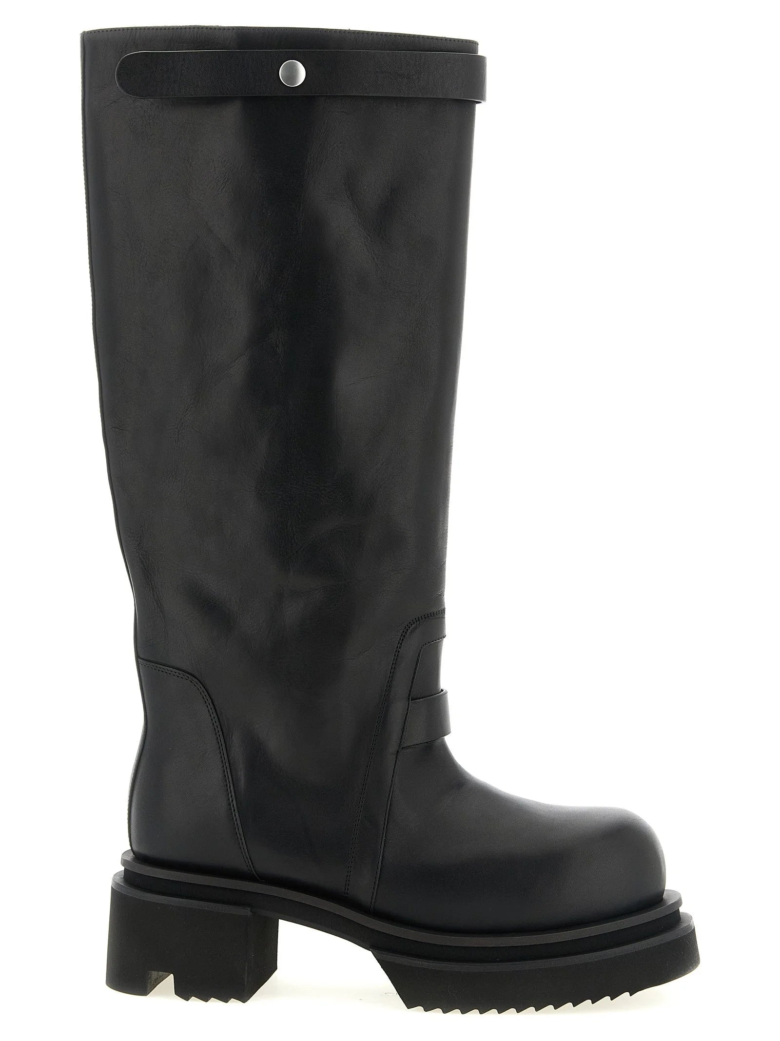 Rick Owens Black Calfskin Over The Knee