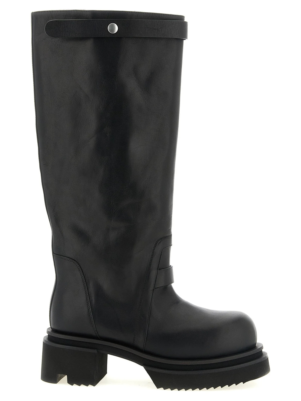 Rick Owens Black Calfskin Over The Knee