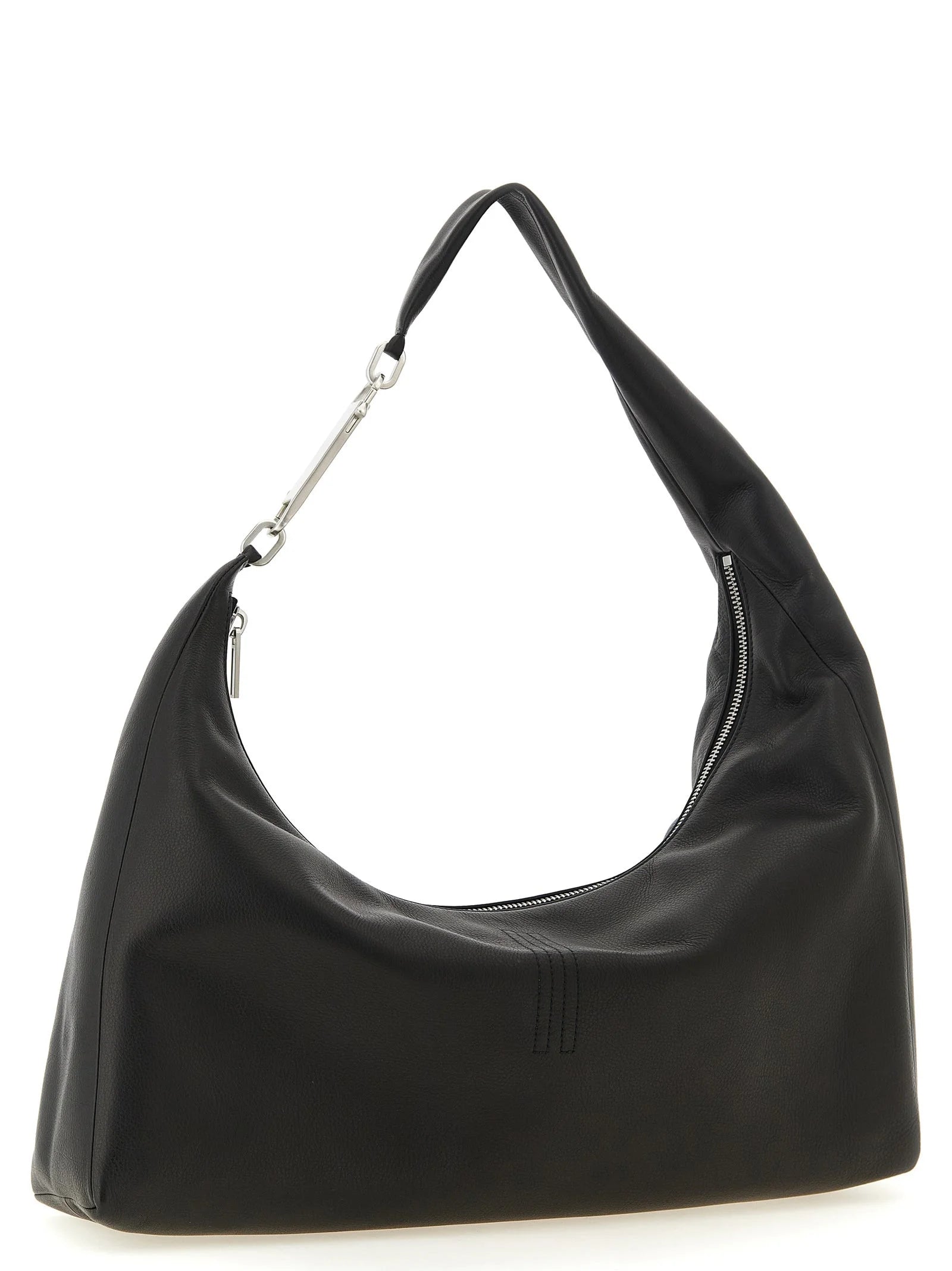 Rick Owens Black Calfskin Shoulder Bag