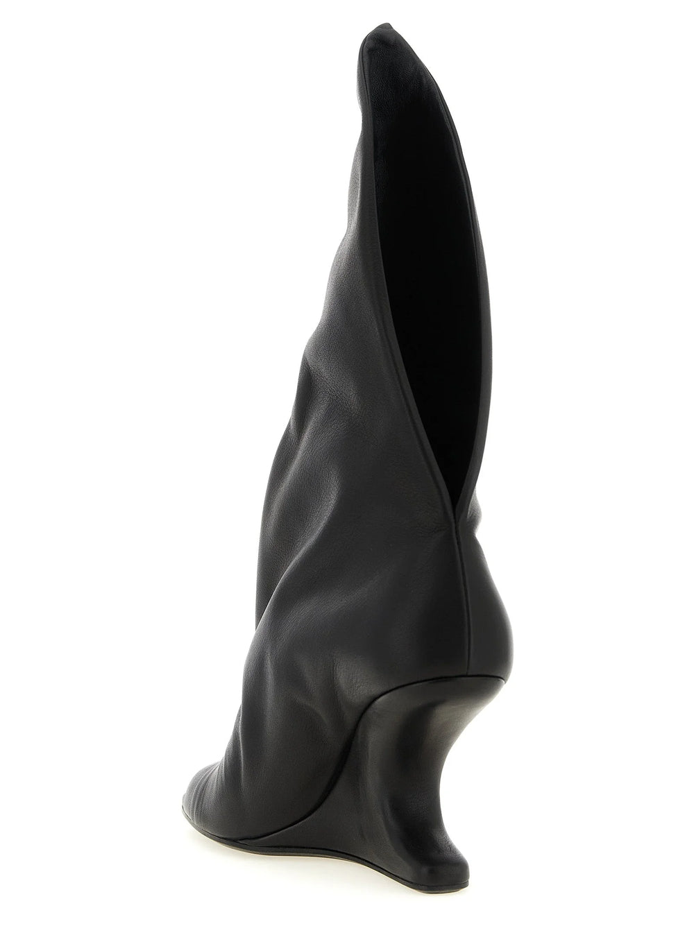 Rick Owens Black Calfskin Stiletto Heel Sandals - EU37/US7