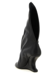 Rick Owens Black Calfskin Stiletto Heel Sandals - EU37/US7