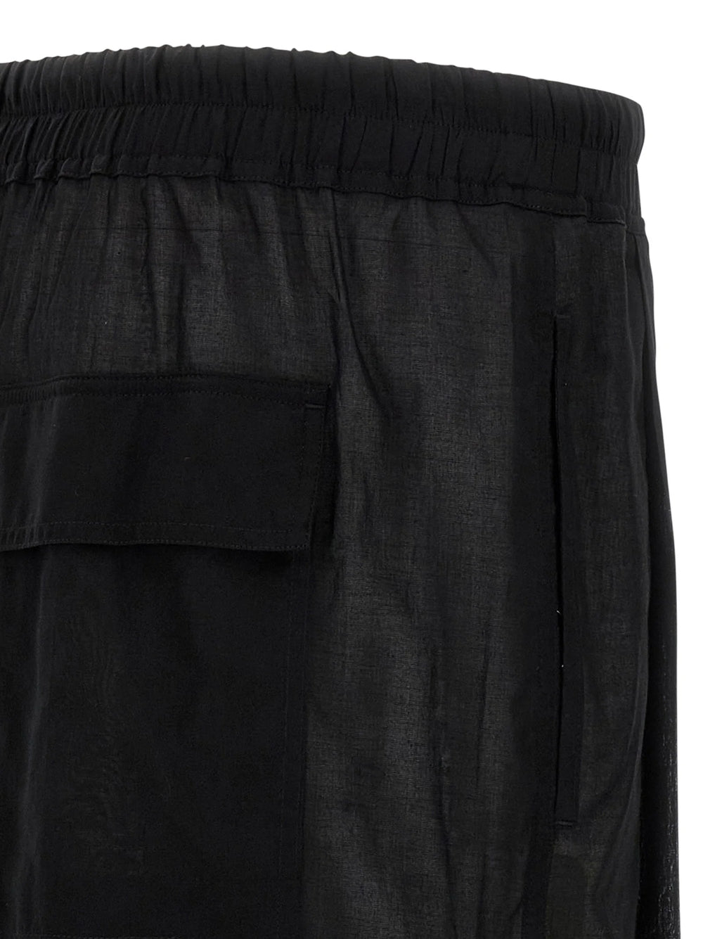 Rick Owens Black Cotton Bermuda Shorts