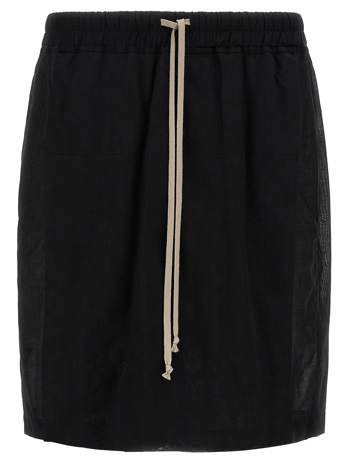 Rick Owens Black Cotton Bermuda Shorts