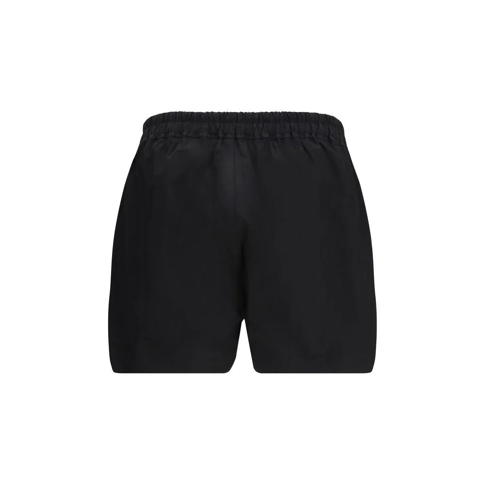 Rick Owens Black Cotton Bermuda Shorts