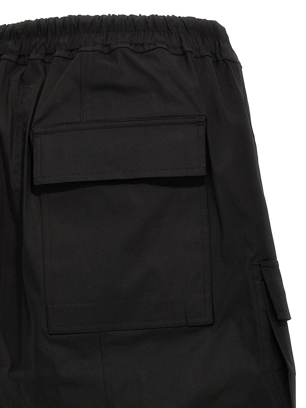 Rick Owens Black Cotton Bermuda Shorts